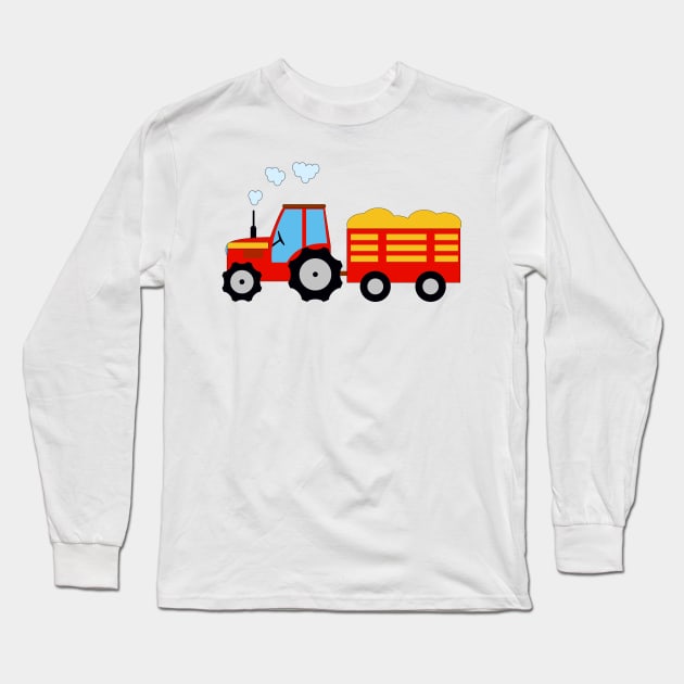 tractor Long Sleeve T-Shirt by IDesign23